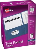 Avery Two Pocket Folders, Holds up to 40 Sheets,