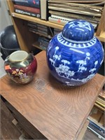 Lot to include (Crown Devon England Vase w/Blue