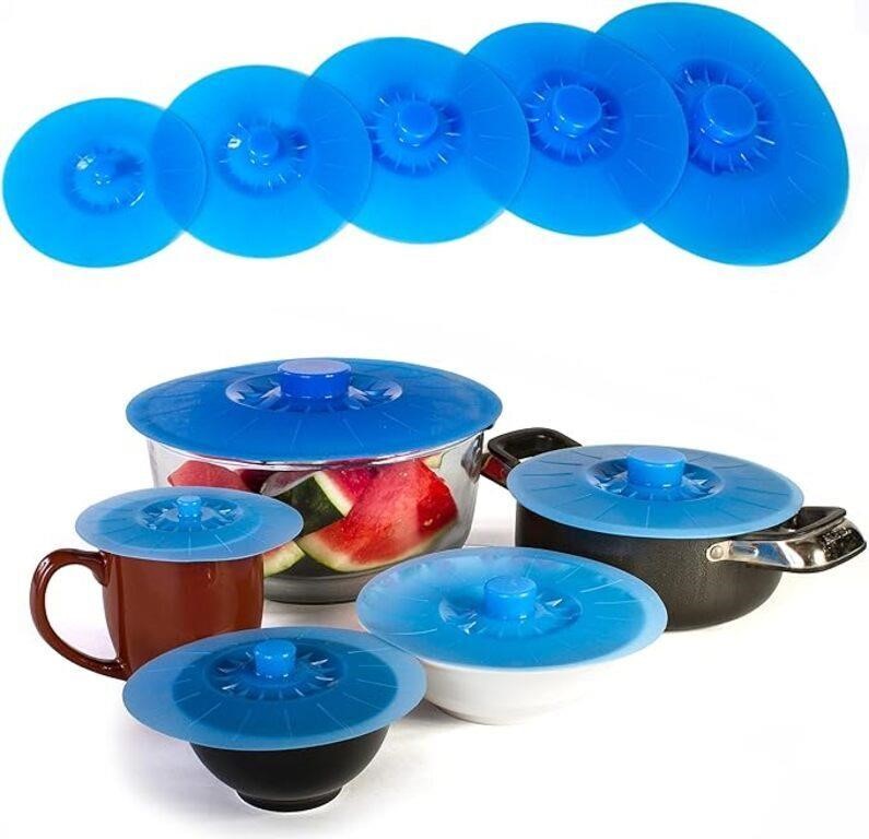 Silicone Suction Lids and Food Covers - Set of 5