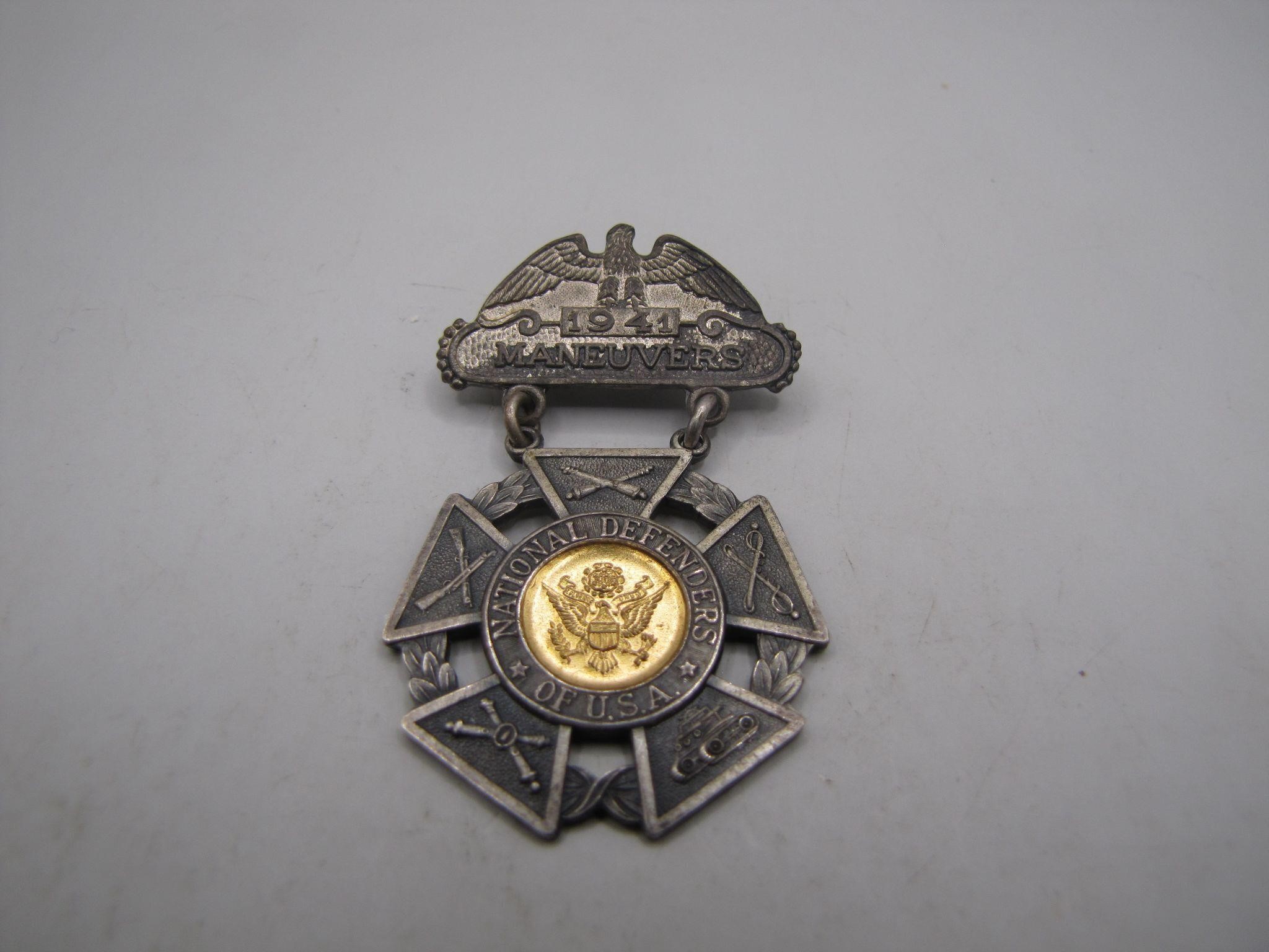 1941 Maneuvers National Defenders Pin/Badge