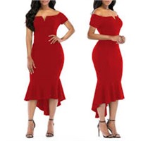 SIZE : 2XL - RED - KISSMODA Women Dresses Summer