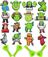 Shoes Charms for Shrek Ear Charms, 20PCS Durable W