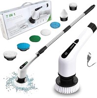 Cordless Electric Cleaning Brush with 7 Replaceabl