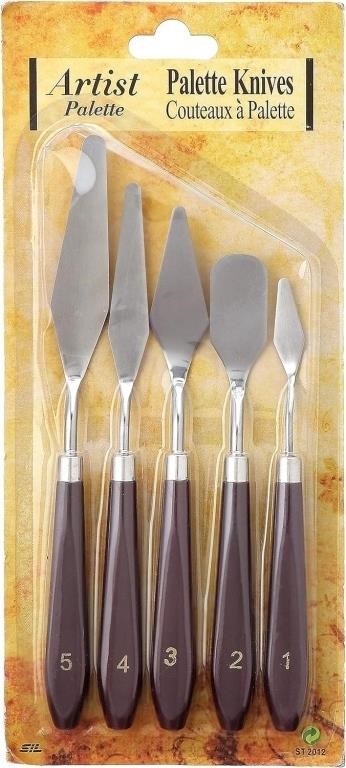 5 PCS Stainless Steel Palette Knife Mixed Scraper