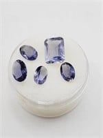 (LB) Iolite Gemstones - Oval and Emerald Cut -