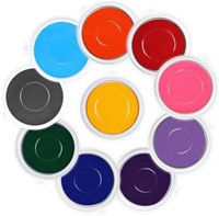 CIOUYAOS 10 PCS 7" Large Round Ink Pads, 10 Color