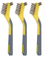 Lavaxon Stainless Steel Mini Brushes, Soft Grip, 3