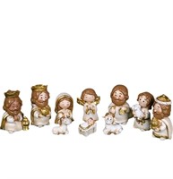 10Pcs Resin Nativity Figurine Set,Christmas
