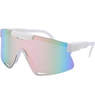 Flat Top Shield Sunglasses Y2K Colorful Wrap