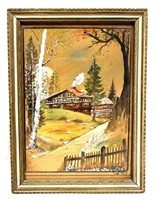 Framed Original Watercolor Drawing By George Schob