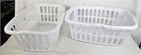 Pair Of Plastic Laundry Baskets