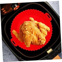 Air Fryer Pad Silicon Air Fryer Mat Oven Tray Red