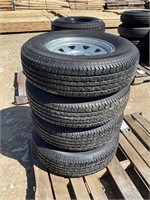 ST 225/75R15 Trailer Tires On Rims
