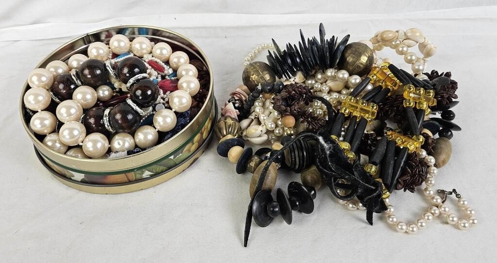 Large Lot Of Beaded Costume Jewelry