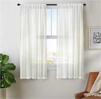 Sheer Curtains White 63 inch Length Sheers Living