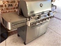 Weber stainless gas BBQ grill