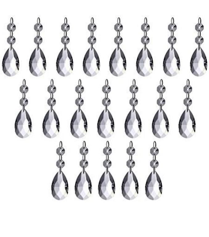 20 PCS Crystal Pendants,Htianc Crystal Teardrop