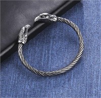 KKJOY Dragon Bracelets for Men Steel Adjustable