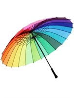 meizhouer 24k Rib Large Color Rainbow Umbrella