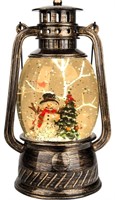 Christmas Snow Globe Lantern Spinning Water