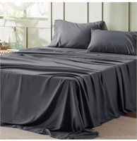 Bedsure Full Size Sheet Sets Grey - Soft 1800