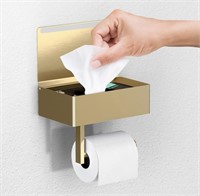 Toilet Paper Holder with Shelf - Flushable Wipes
