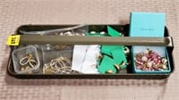Metal Box w/ Assorted Costume Necklaces,
