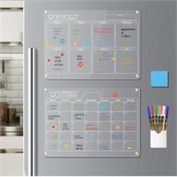 (NEW)Clear Acrylic Magnetic Dry Erase Board with