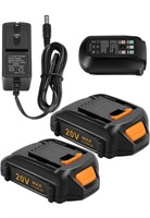Replacement Worx 20V 2Pack 3.5Ah Battery and