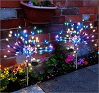 Anordsem Solar Firework Lights 2Pcs Garden Lights