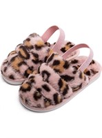 Kids Fluffy Fuzzy Slippers Close Toe House Home