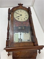 Antique RB Kirby Driffield Wall Clock w/ Key &