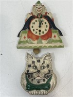 2 Vintage Lux Wall Clocks. For Restoration. 6in