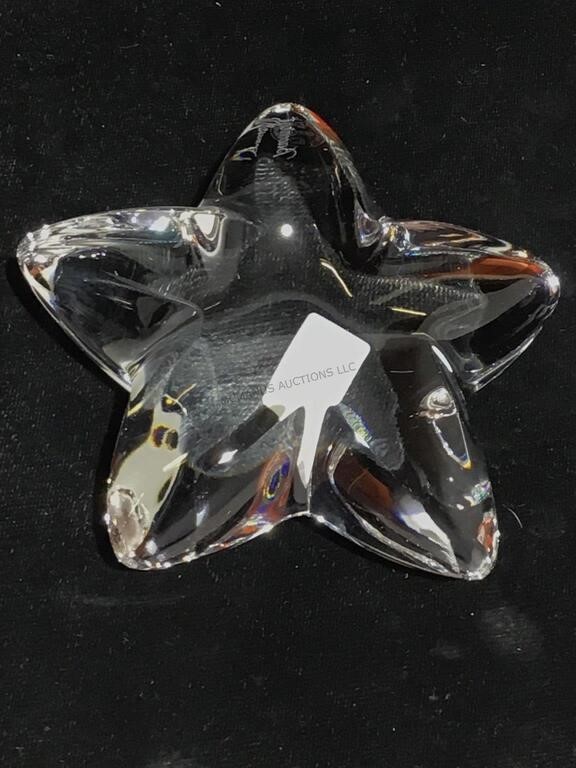 Baccarat Crystal Puffed Star Paperweight 4in.