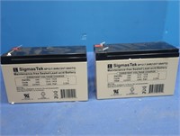 2 Sigma Tek 12V Sealed Batteries