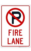 (New) (12x8 Inches)  No Parking Symbol Fire Lane