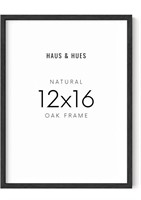 HAUS AND HUES 12"x16" Black Oak Wood Frames Set