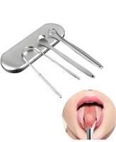 3 PCS Tongue Scraper for Adults with U-shaped &