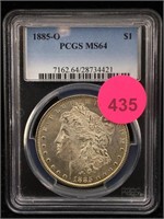 1885-o  Silver Morgan Dollar Pcgs Ms64