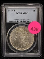 1879-s  Silver Morgan Dollar Pcgs Ms62