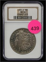 1883-o Silver Morgan Dollar Ngc Ms65