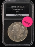 1921 Silver Morgan Dollar Cased