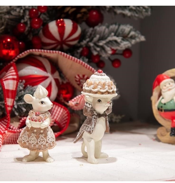 Braxio Gingerbread Christmas Mouse Collectible