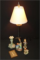 2 Hummels, Lamp, Imar Candlestand,