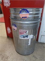 2 Galvanized Steel Trash Cans