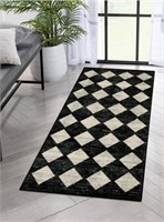 Lahome Washable Black and grey Kitchen Runner