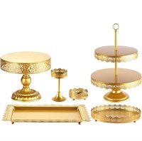 Gold Cake Stand Set-6 Pcs Gold Cupcake Stand-Gold