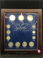Silver Coin Collection In Frame