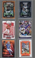 Lot of 6 Current NFL WRs & RBs 2023 Panini Cards