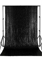 B-COOL Sparkly Backdrop Black-4ftx8ft Photo Booth